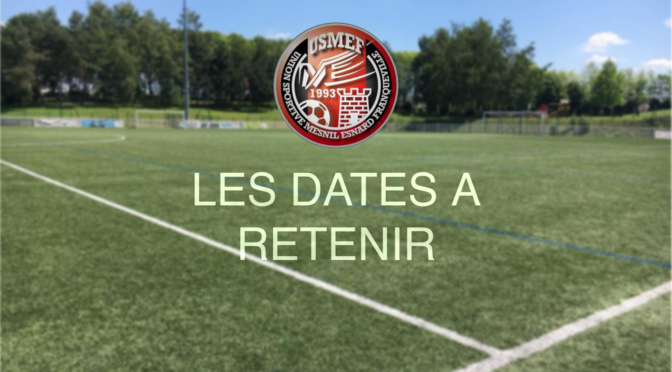Saison 2019/2020 : dates des stages de l’École de Foot